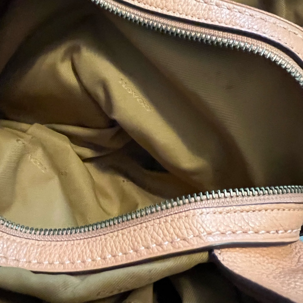 Coach Orange Leather Shoulder Bag with Slouchy Design - Picture 8 of 10